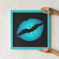 Blauer Lipstick