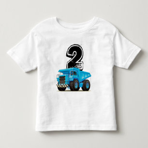 Blauer LKW-2. Geburtstag Kleinkind T-shirt