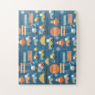 Blauer LKW Kleinkind Party Geschenk Kinder Puzzle