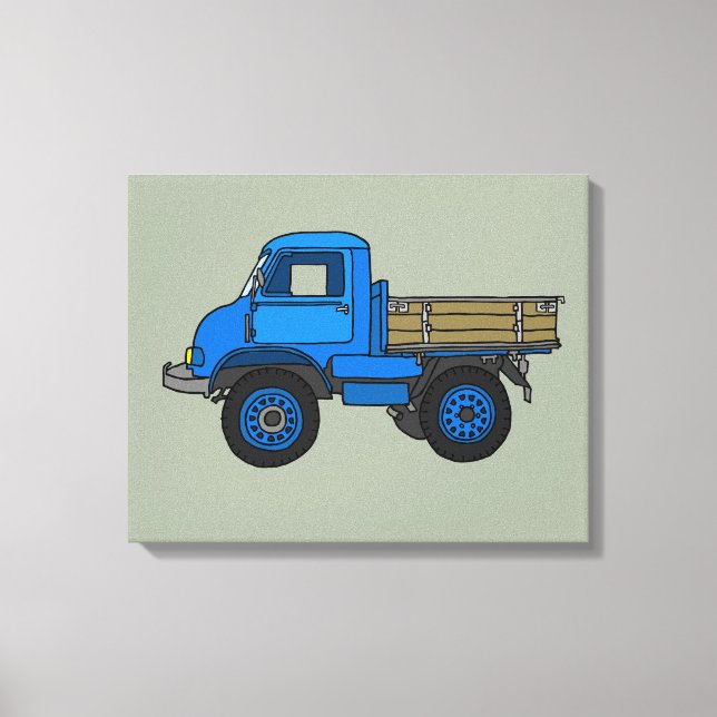 Blauer LKW Leinwanddruck (Vorderseite)