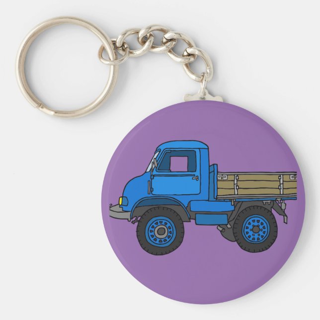 Blauer LKW Schlüsselanhänger (Vorne)