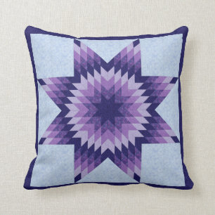 Blauer Lone Star Quilt-Entwurf Kissen