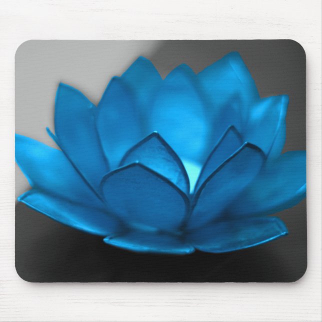 Blauer Lotos-Blume Mousepad (Vorne)