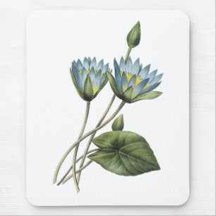 blauer Lotos (Nymphaea caerulea) durch Redouté Mousepad