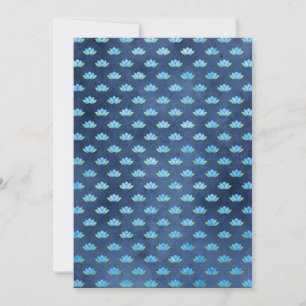 Blauer Lotus Blume Aquatische Pflanze Spiritueller Dankeskarte