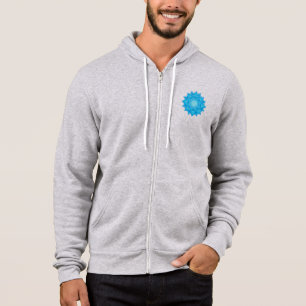 Blauer Lotus-Blume Zeichnend Hoodie