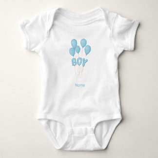 Blauer Luftballon zur Feier eines Babyjungen Baby Strampler