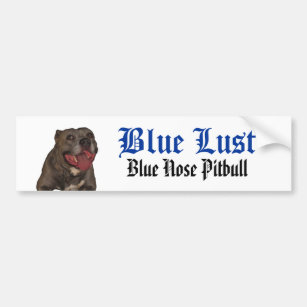 Blauer Lust Pitbull-Autoaufkleber Autoaufkleber