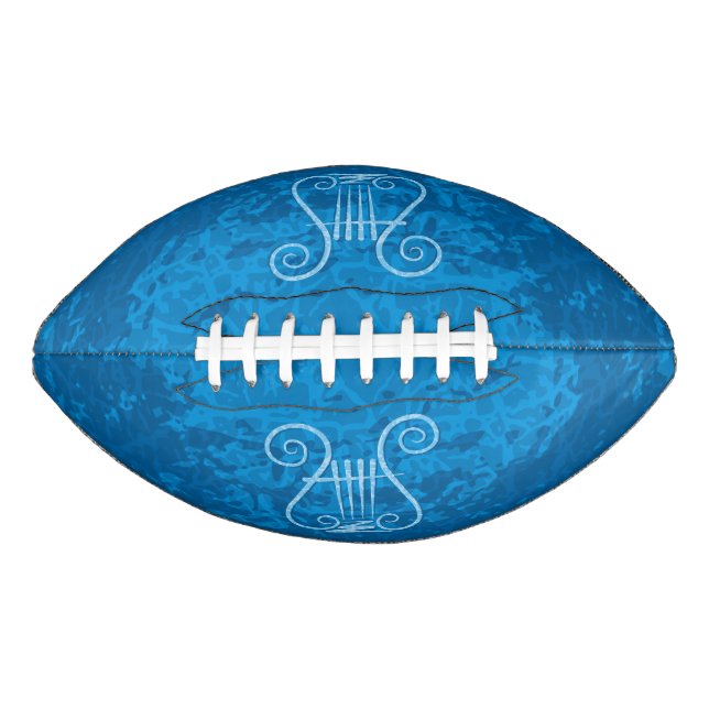 Blauer Lyre-Hintergrund Football (Vorderseite)
