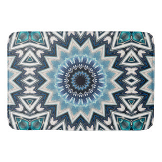 Blauer Mandala Badematte