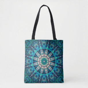 Blauer Mandala ganz vorbei - drucken Sie
