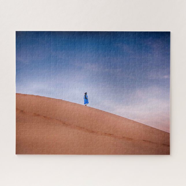 Blauer Mann der Sahara Puzzle (Horizontal)