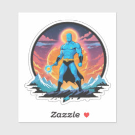 Blauer Mann des Nordens10 Aufkleber