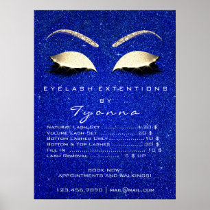 Blauer Marine-GoldMaskenbildner peitscht Poster