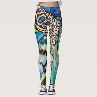 Blauer Mariposa Leggings