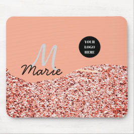 Blauer Marker Logo-Text hinzufügen Dank Rabatt Mousepad