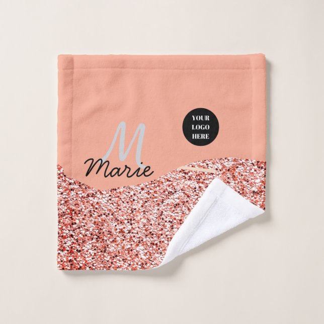 Blauer Marker Logo-Text hinzufügen Dank Rabatt Waschlappen (Waschlappen)