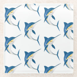 Blauer Marlin 2  Glasuntersetzer