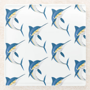 Blauer Marlin 2 Glasuntersetzer