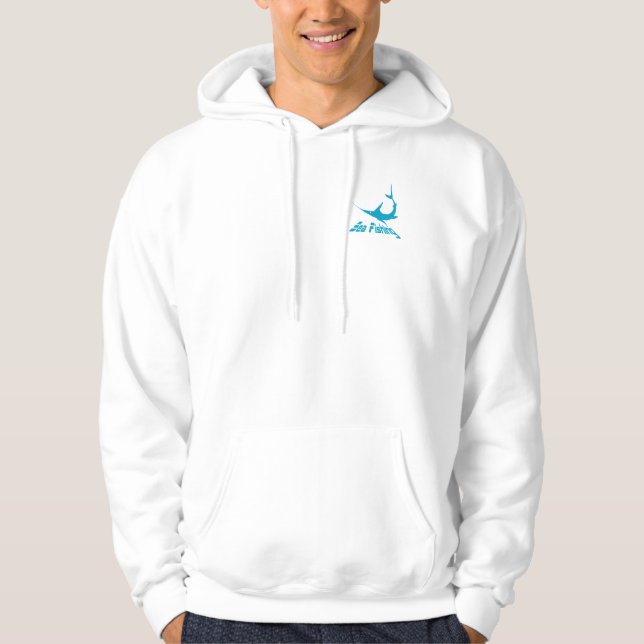 Blauer Marlin Hoodie (Vorderseite)