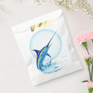 Blauer Marlin springt aus dem Ozean Geschenktütchen