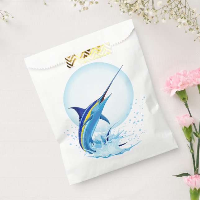 Blauer Marlin springt aus dem Ozean Geschenktütchen (Versiegelt)