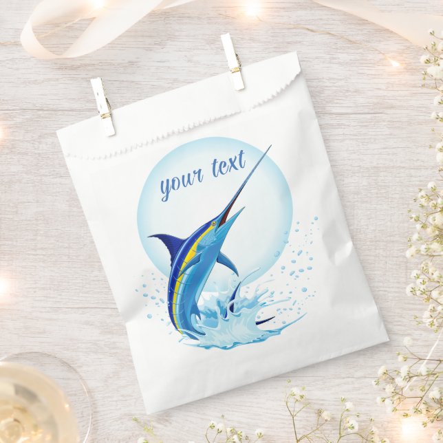 Blauer Marlin springt aus dem Ozean Geschenktütchen (Ausgeschnitten)