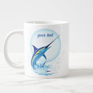 Blauer Marlin springt aus dem Ozean Jumbo-Tasse