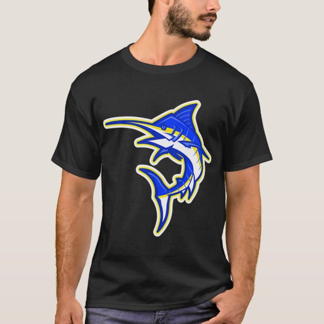 Blauer Marlin T-Shirt (Vorderseite)