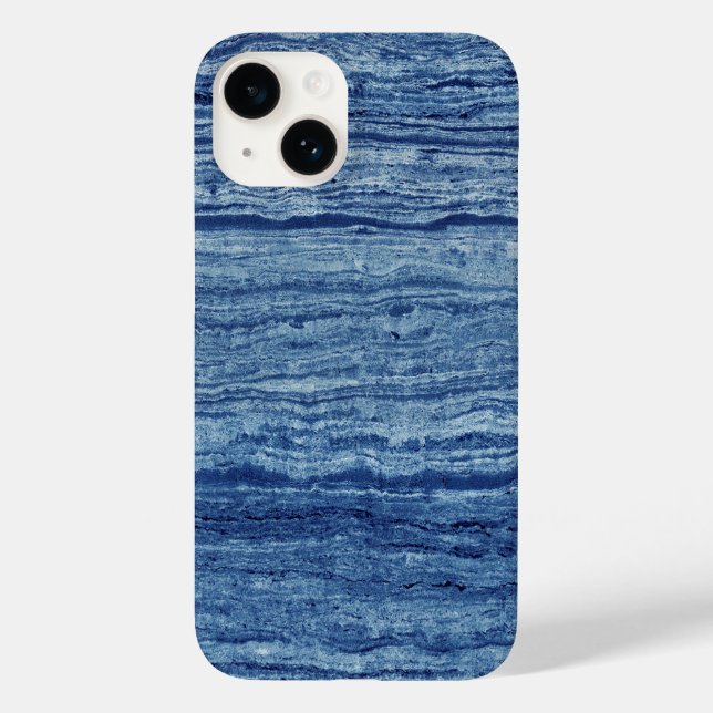 Blauer Marmor Case-Mate iPhone Hülle (Rückseite)