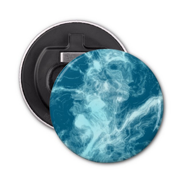 Blauer Marmor Flaschenöffner (Vorderseite)