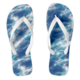 Blauer Marmor Flip Flops