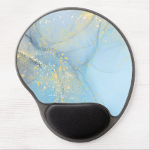 Blauer Marmor Gel Mousepad