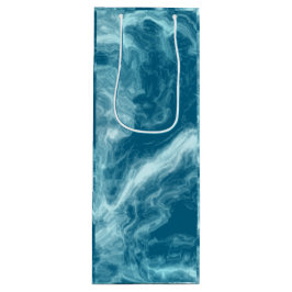 Blauer Marmor Geschenktüte Für Weinflaschen