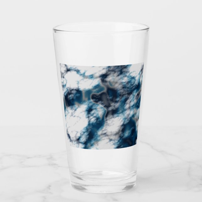 Blauer Marmor Glas (Vorderseite)