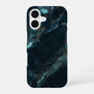 Blauer Marmor iPhone 16 Hülle