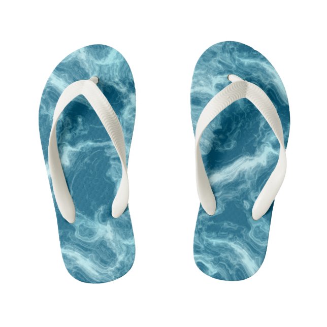 Blauer Marmor Kinderbadesandalen (Fußbett)
