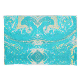 Blauer Marmor Kissenbezug