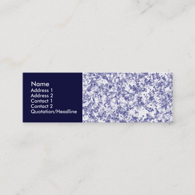 Blauer Marmor Mini Visitenkarte (Vorderseite)