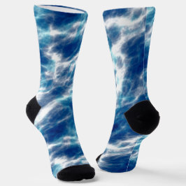 Blauer Marmor Socken