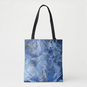 Blauer Marmor und goldene Textur