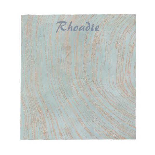 Blauer Marmor und Kupfer Notizblock (Vorderseite)