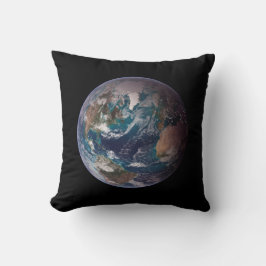 Blauer Marmorboden (Western Hemisphäre) Kissen