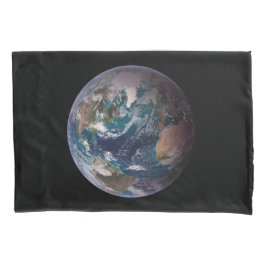 Blauer Marmorboden (Western Hemisphäre) Kissenbezug