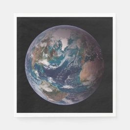 Blauer Marmorboden (Western Hemisphäre) Serviette