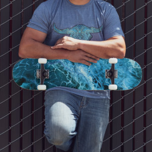 Blauer Marmorschlauch Skateboard