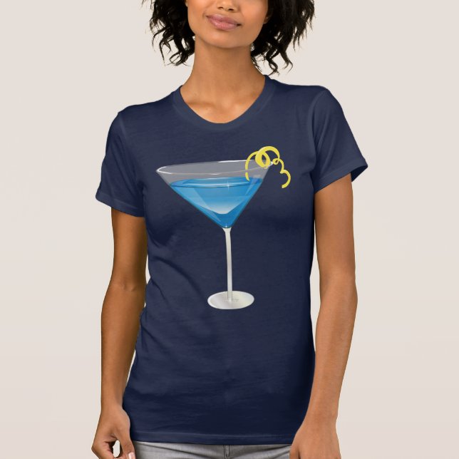 Blauer Martini T-Shirt (Vorderseite)