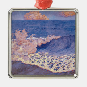 Blauer Meerblick, Wellen-Effekt, c.1893 Ornament Aus Metall