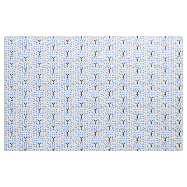 Blauer Megaphon-Cheerleader-Entwurf Stoff (Yard (91,4 cm))