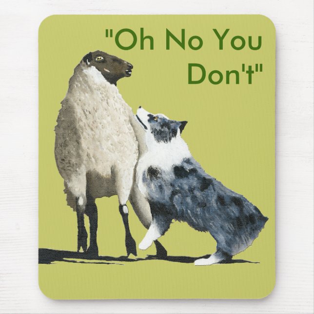 Blauer Merle Australier Stockdog Mousepad (Vorne)